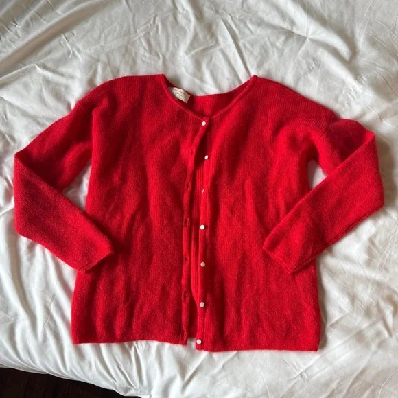 Sezane Gaspard Red Cardigan - Picture 2 of 3